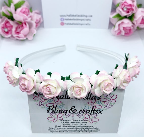 ROSE FLOWER ALICEBAND TIARA* Wedding Hair Accessories*Bridesmaid*Flowergirl*Boho ROSE FLOWER ALICEBAND TIARA* Wedding Hair Accessories*Bridesmaid*Flowergirl*Boho
