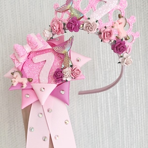Mermaid Unicorn Birthday Crown: Girls Party Tiara