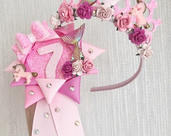 Mermaid Unicorn Birthday Crown: Girls Party Tiara