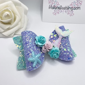 Mermaid hair bow, mermaid bow, mermaid hair accessories, gifts for girls, stocking fillers, mermaid party, mermaid hair