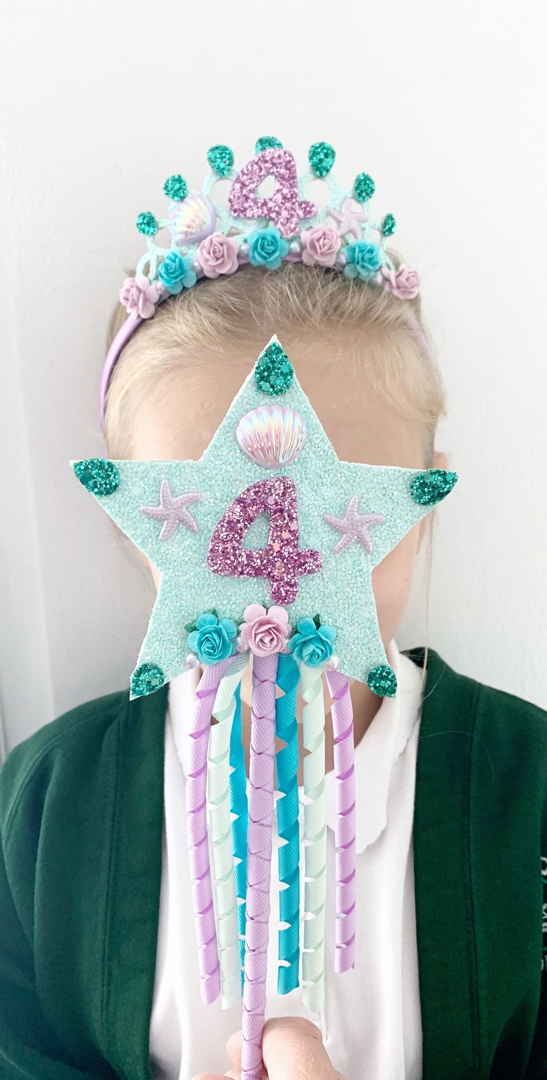 Mermaid Birthday Crown Tiara Mermaid Tiara Alice Band Etsy