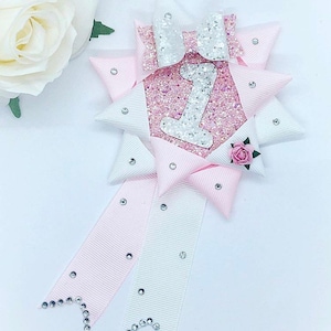 Pastel Rainbow Birthday Rosette: Handmade Party Badge