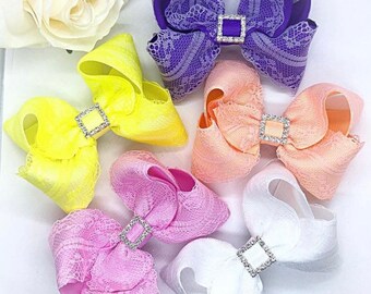 Lazo para el cabello con cinta de encaje: Accesorios escolares de boutique