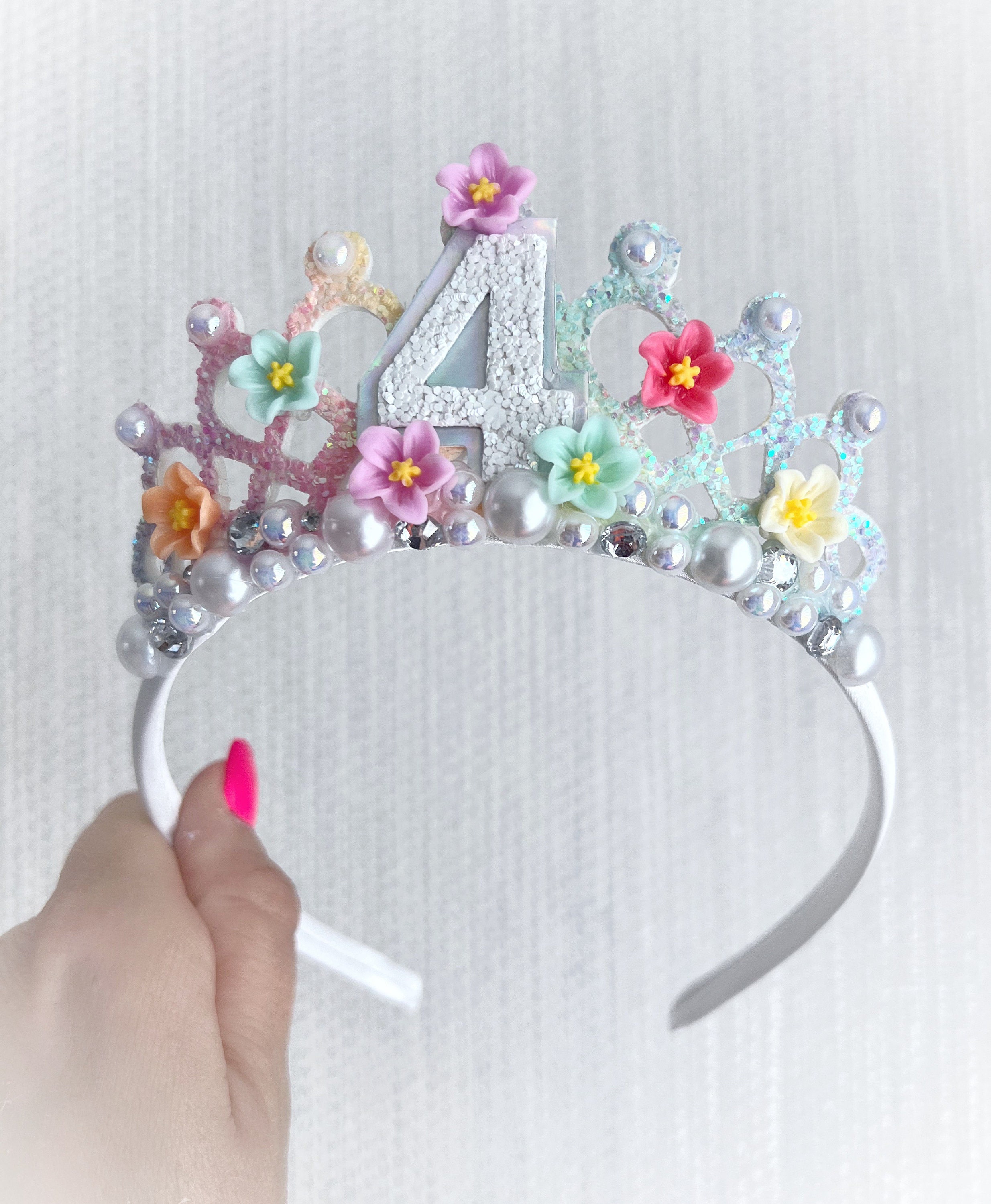 Pastel Rainbow Tiara Crown Tiara Alice Band Headband Party Etsy
