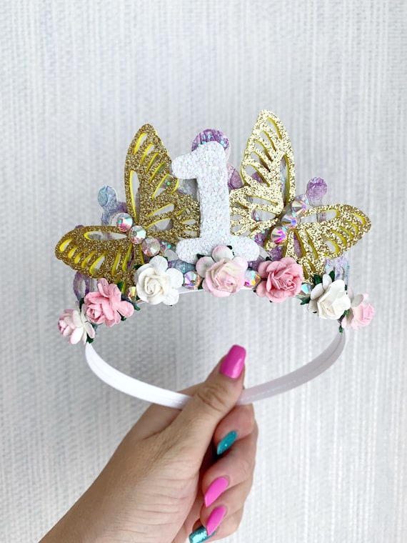 Corona De Princesa Con Diamantes De Imitación Para Niñas | Diadema Ajustable Para Cumpleaños Y Fiestas | 8 Colores Disponibles