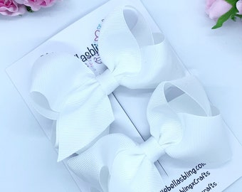 Lazos para el cabello de cinta estilo boutique clásico - Juego de 2