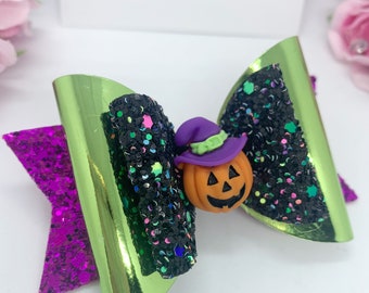 IKOLA Halloween-Haarschleifen Mit Kürbis-Motiv – Süße Accessoires Für Mädchen Und Frauen