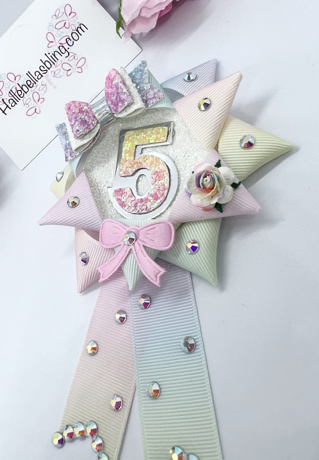 Pastel Rainbow Birthday Rosette: Handmade Party Badge - Etsy