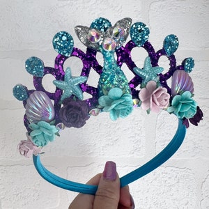 Mermaid tiara, birthday tiara, child’s birthday tiara, mermaid tiara, girls birthday crown, mermaid crown, birthday gifts for girls