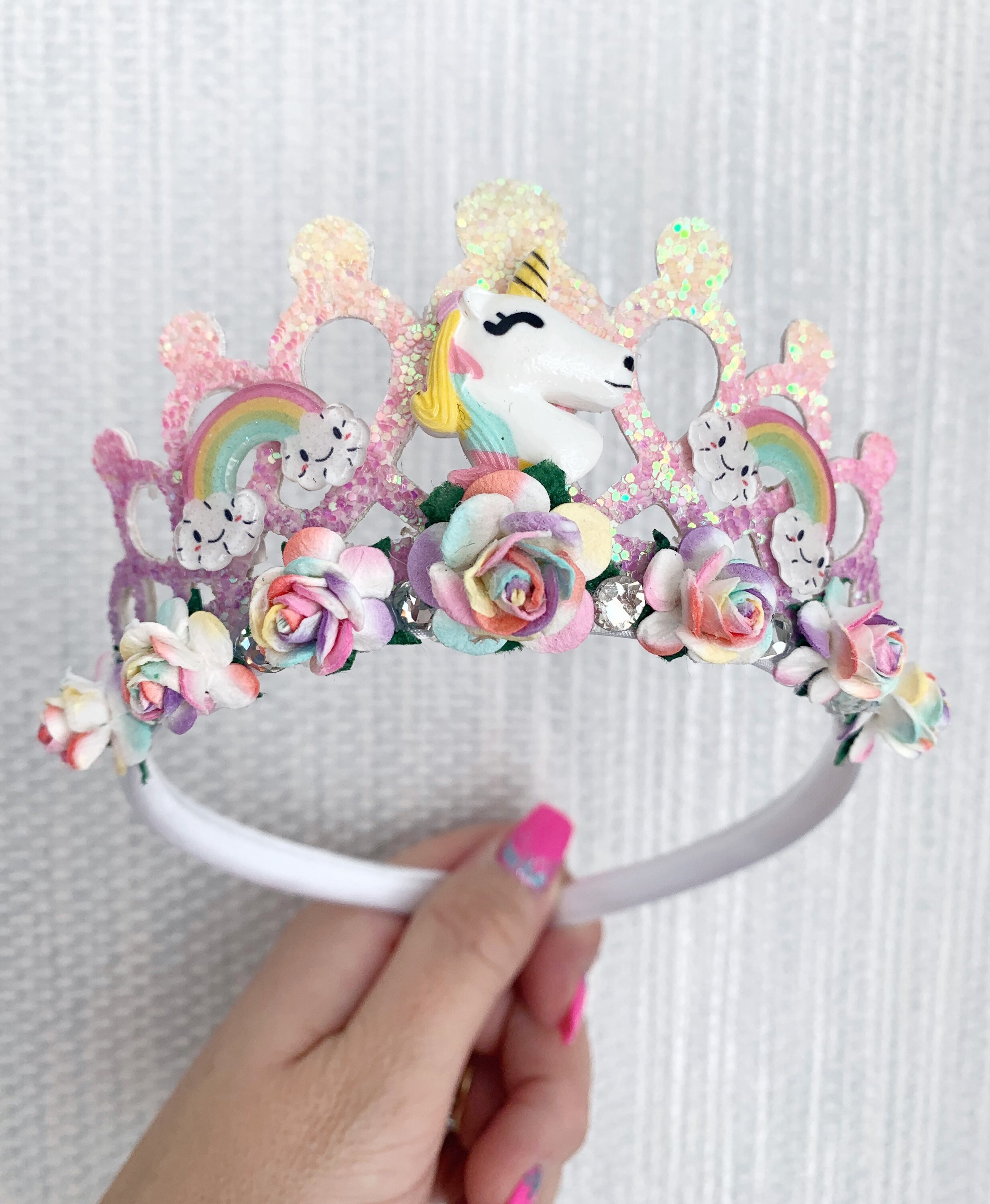 Unicorn ? pink flower festival  HEADBAND  *NWT*✨ ? ? MY LITTLE PONY CROWNS! ? ? ? I have still have 6 my  main image 3