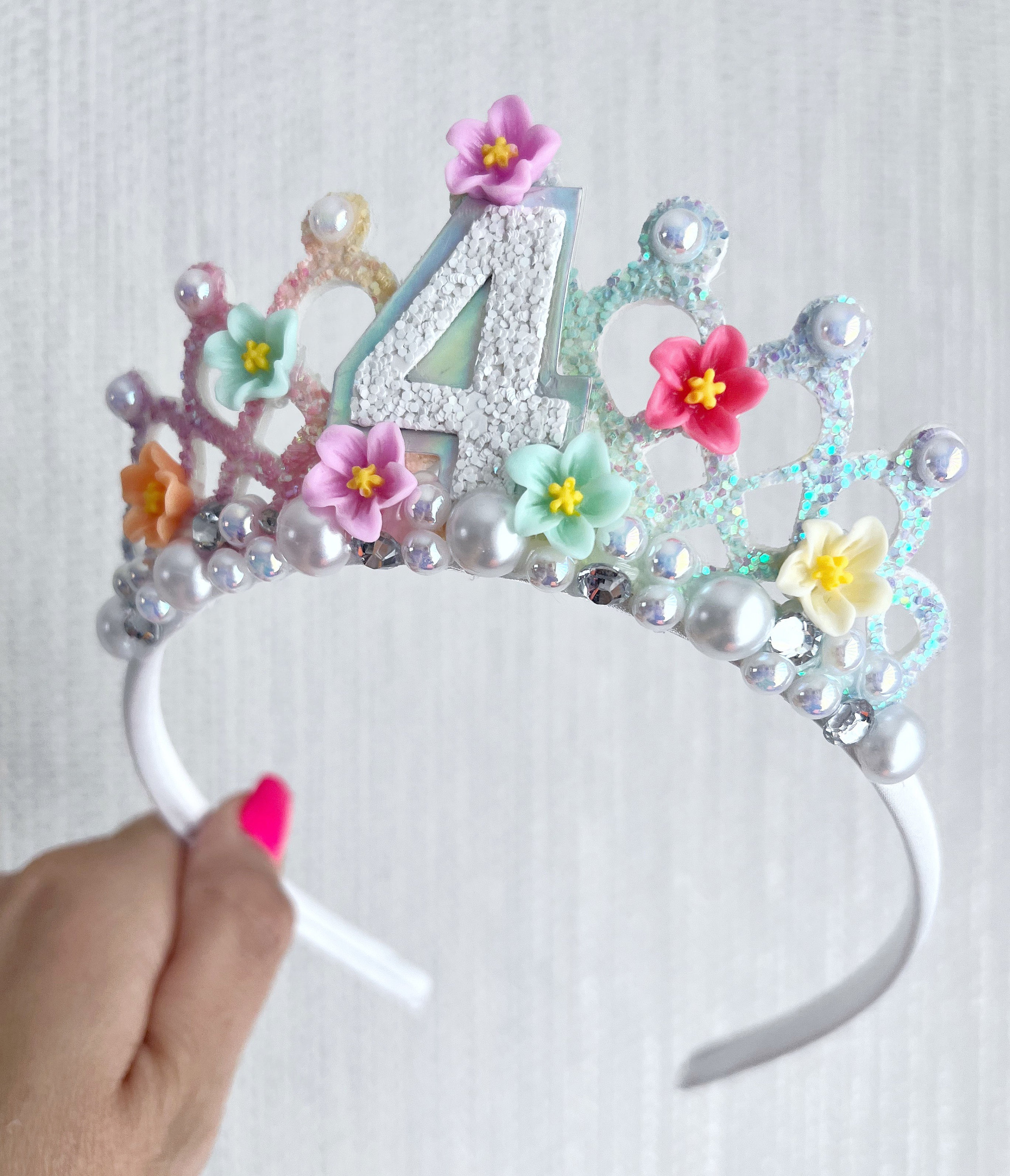 Pastel Rainbow Tiara Crown Tiara Alice Band Headband Party Etsy