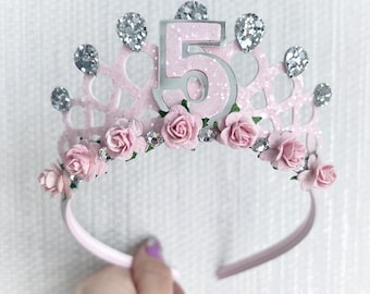 Birthday tiara crown, Princess birthday party crown tiara, fairy tiara Alice band headband, party props, girl gifts