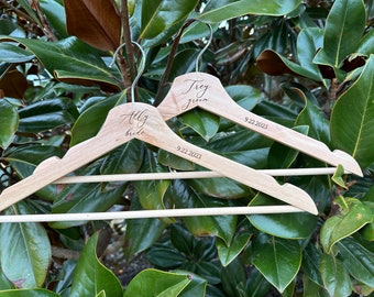 Personalized Wedding Hanger, Engraved Bridal Party Gift