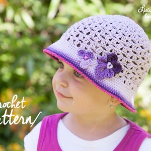 Crochet Hat PATTERN No.61 - Summer Hat Crochet Pattern, Spring hat, Summer cap, Spring cap, Crochet Violet, UNI cap