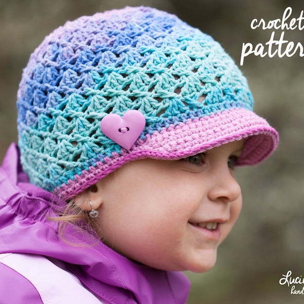 Crochet Hat PATTERN No.80 - Spring Hat Crochet Pattern, Spring hat, Autumn cap, Spring cap, UNI cap, Crochet brim