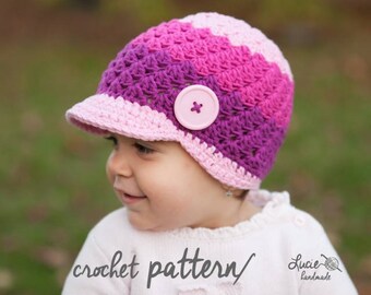 Crochet Hat PATTERN No.30 - Spring Hat Crochet Pattern, Spring hat, Autumn cap, Spring cap, UNI cap, Crochet brim