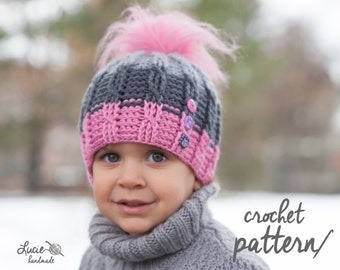 Crochet Hat PATTERN No.73 - Elastic Uni Plait Winter Hat Crochet Pattern