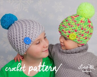 CrochetHat  PATTERN No.43 - Twisted Winter Hat Crochet Pattern