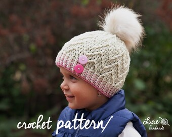 Crochet Hat PATTERN No.72 - Uni Wavy Lines Winter Hat Crochet Pattern