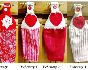 Crochet Kitchen Towels Monthly Holiday Designs