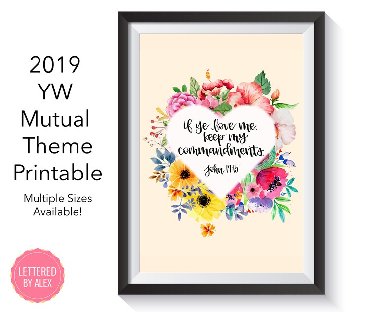 2019 LDS Mutual Theme Printable YW Mutual Theme Young Women Etsy