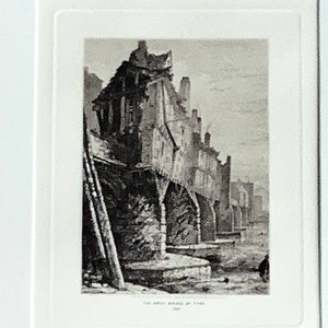 19th Century Framed Artwork “The GREAT BRIDGE of TYNE” Drawn by Geo. Richardson & Etched by T.M. Richardson circa 1815, Antique Engraving