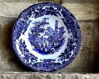 ヴィンテージ チャイナ ブルー フラワー フロー ブルー スタイル