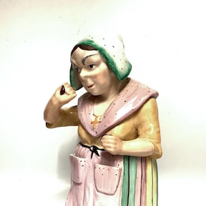 Grote Victoriaanse majolica-snuifdoos van 30 cm van William Kent, Staffordshire / Engelse tabakspot voor dames / zeldzame 19e-eeuwse snuifpot