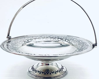 Antique MAPPIN & WEBB SILVER Fruit Basket Prince’s Plate / English Art Nouveau / Downton Abbey / Neo-Classical Silverware / Edwardian Era