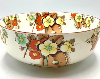 Pristine & Perfect Large LOSOL WARE STAFFORDSHIRE England Bowl “Blossom” Pattern / Superb English Keeling Burslem Art Deco China