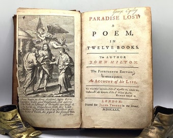 Almost 300 Years Old “PARADISE LOST” A Poem in Twelve Books by John MILTON, Fourteenth Edition to which is Prefixed an Account of his Life