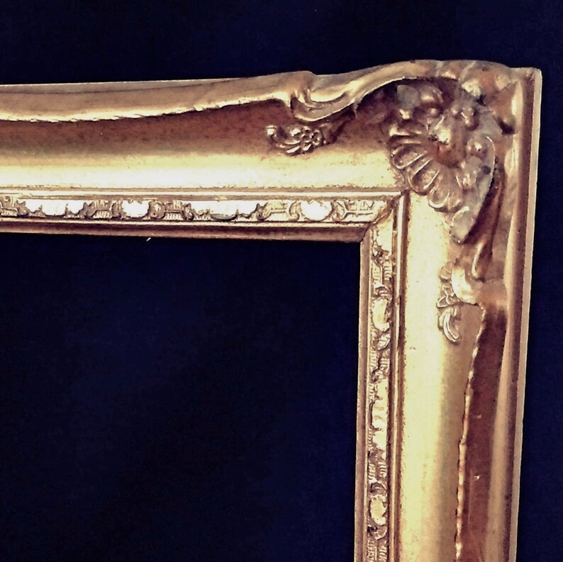 Sensational FRENCH GOLD GESSO on Wood Picture Frame Ornate Etsy