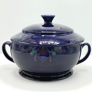 Super! Große DENBY “BAROQUE” TUREEN Made in England / Für Liebhaber von Blau und Weiß / Blue Kitchenalia / Englischer Topf mit Deckel