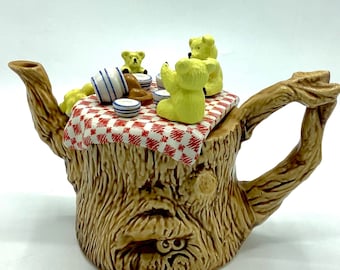 Rare Vintage Paul Cardew Teddy Bear Teapot Set Whimsical Figural 