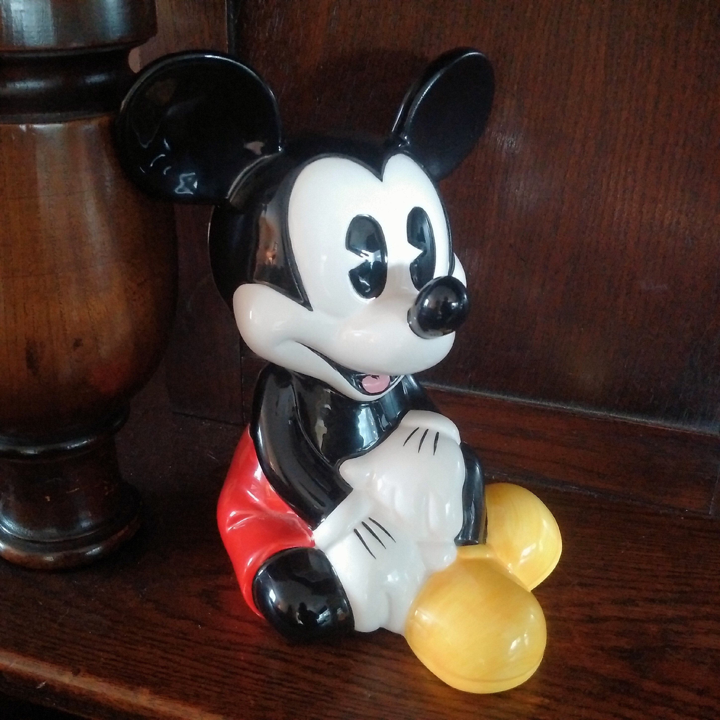 Vintage Handpainted Ceramic MICKEY MONEY BOX Collectible Etsy