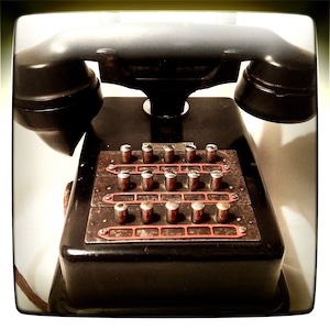 Very Rare English ERICSSON BAKELITE TELEPHONE / Authentic Movie or Theater Stage Prop, Vintage Telecommunications Device