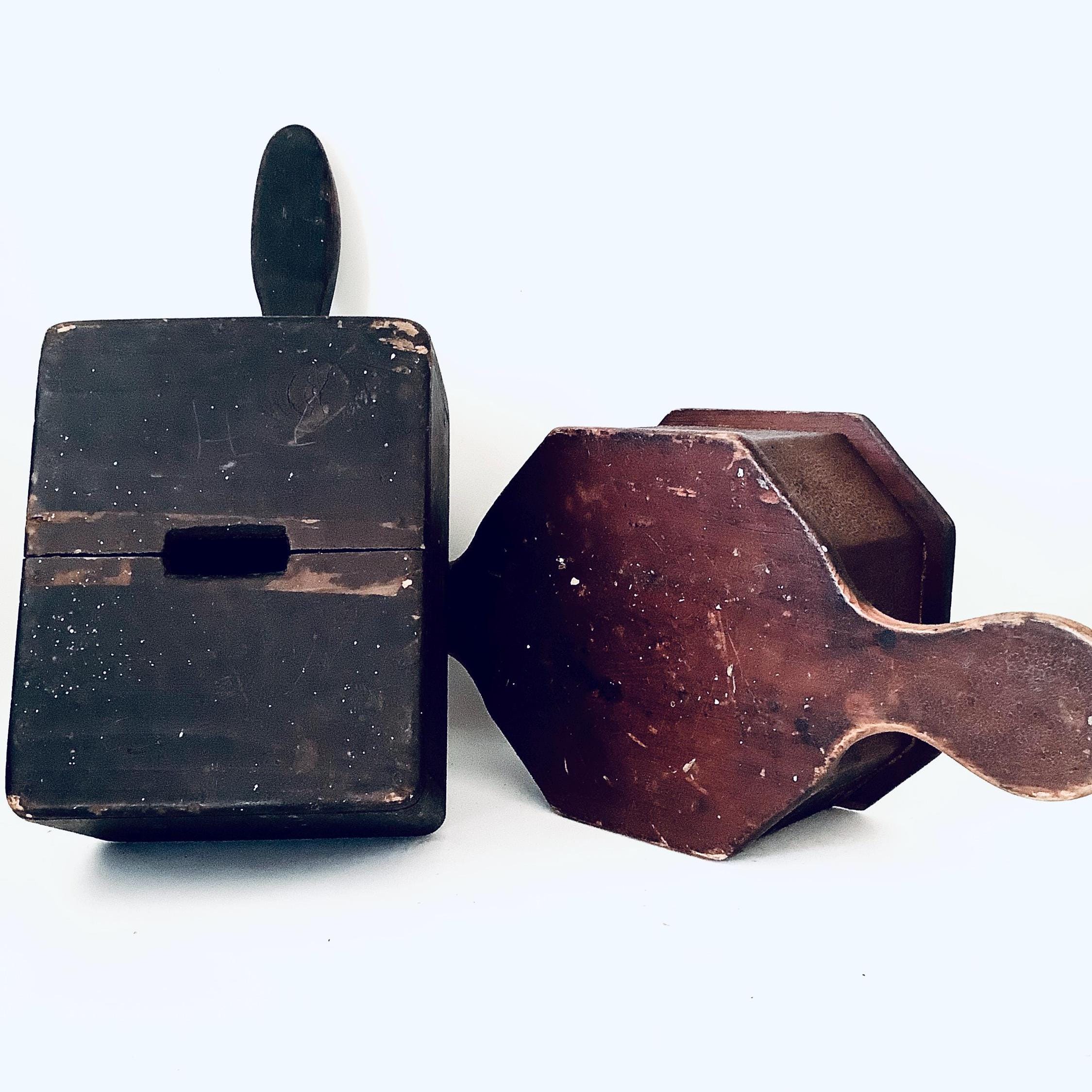 A Pair of Antique English Wooden Church Collection Boxes / 19th Century ...