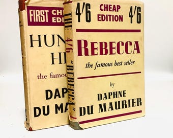 REBECCA by Daphne Du MAURIER Published by Gollancz 1947 with FREE 1st Edition (2nd Impress) “Hungry Hill” Book / Gift for Du Maurier Lover