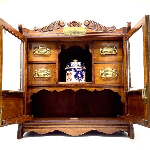 England製アンティーク 木製葉巻ケース Cigar Cabinet England製アンティーク 木製葉巻ケース Cigar Cabinet