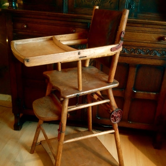 Edwardian Antique Metamorphic Children S High Chair Image 0