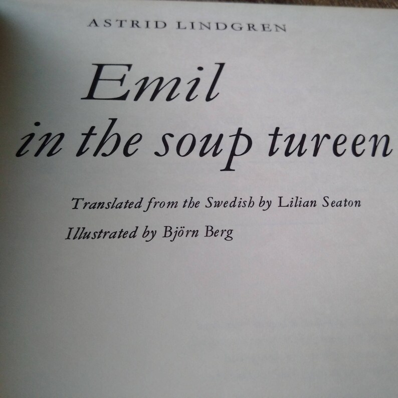 SÄLLSYNT FÖRSTA UPPLAGA Emil i soppterrinen: Astrid Lindgren // sällsynt bok från Pippi Långstrump-författaren // första upplagan berömd svensk bok bild 4