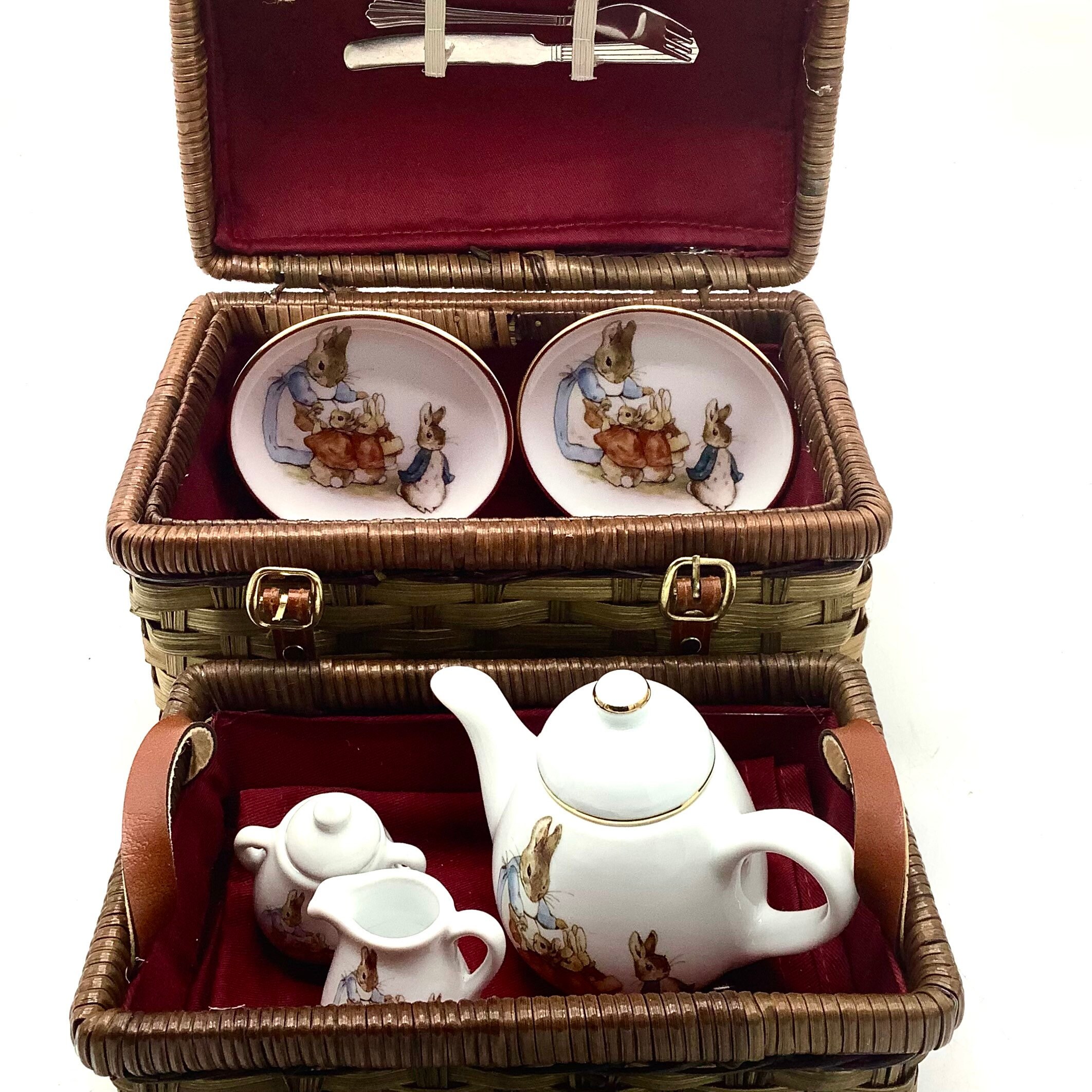 DOLLHOUSE Peter Rabbit  Coffee Set/2 Beatrice Potter 57.361/8 Reutter Miniature 