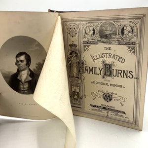 ILLUSTRATED BURNS 19th Century Poetry Volume With 100 Engravings / Major Romantic Scottish Poet / Perfect Gift For Robert Burns Lover
