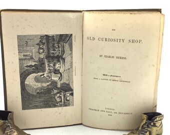 The OLD CURIOSITY SHOP by Charles Dickens, Published During his Lifetime (dated 1856) / Perfect Gift for Reader or Collector