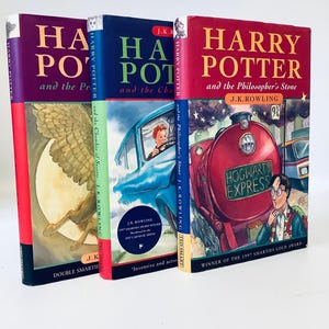 PERFEKT! HARRY POTTER Inbunden uppsättning Utgiven 1998 Inklusive tidig utgåva De vises sten, Hemligheternas kammare och Fången från Azkaban
