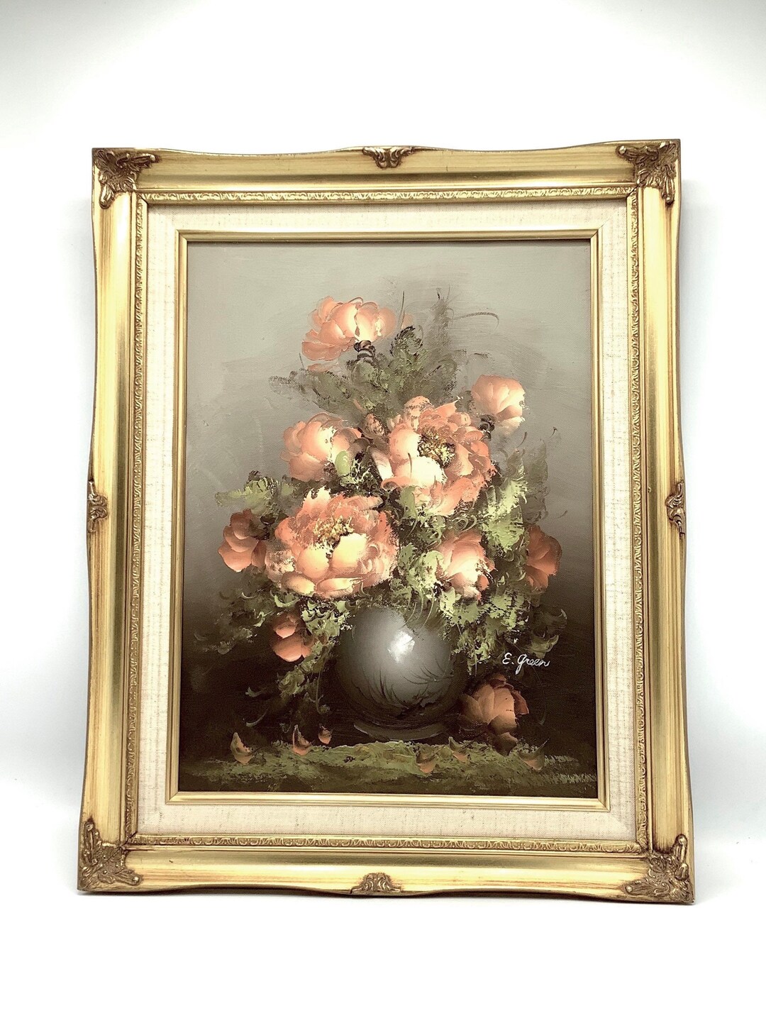 ORIGINAL ENGLISH Oil PAINTING on Canvas Signed by the Artist E. Green