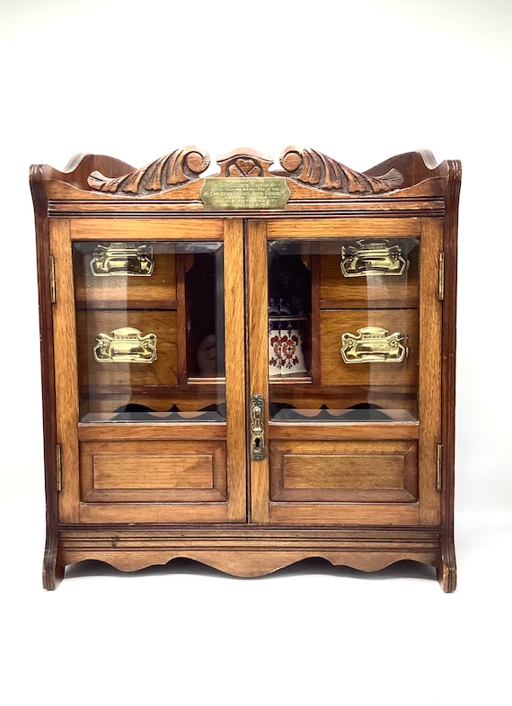 Superb Hand-made Edwardian Smokers Cabinet With Double Doors