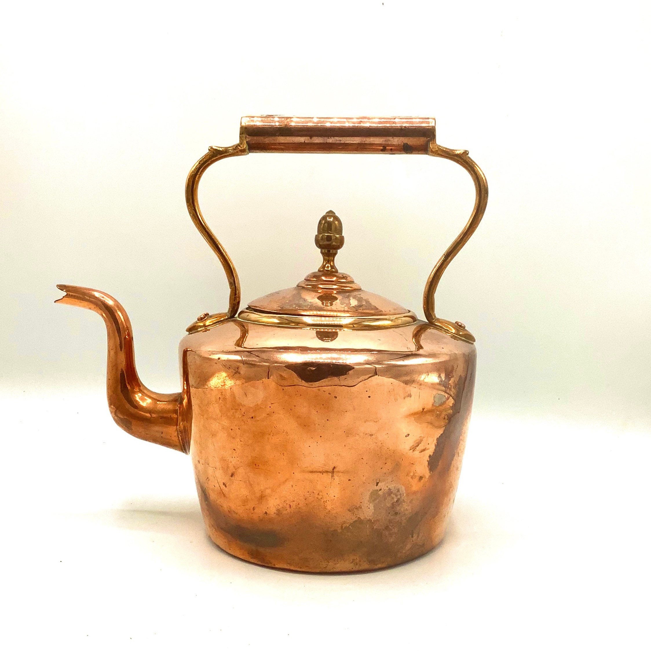 Large 28cm VICTORIAN COPPER KETTLE with Goose Neck Spout / Etsy