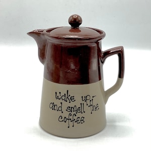 Very Rare Vintage Bourne DENBY Coffee Pot made in England / Perfect Gift for Coffee Lover / Coffee Kitchenalia / Retro Breakfast Tableware