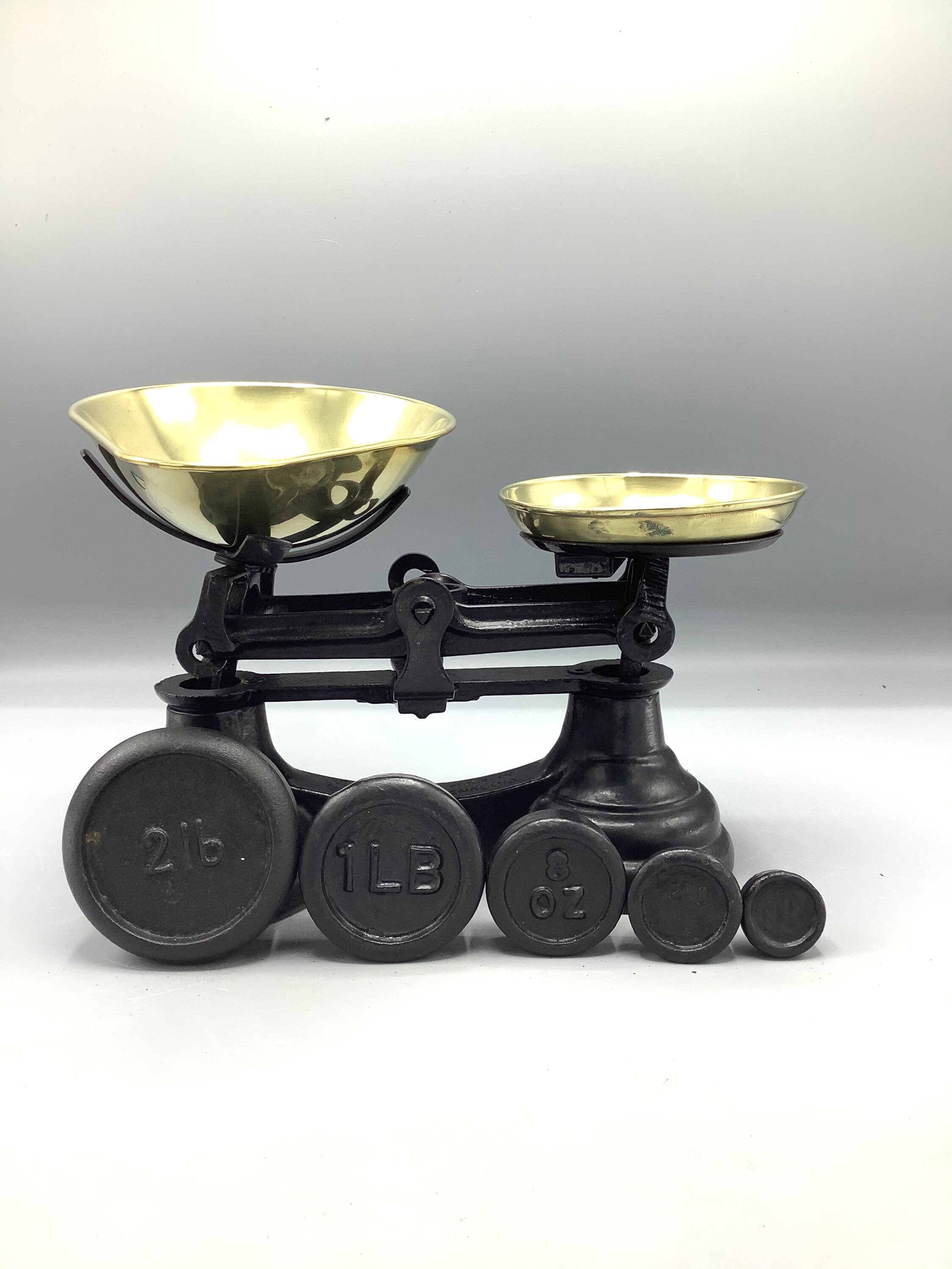 Vintage English Librasco Kitchen Scales 5 Cast Iron Pounds